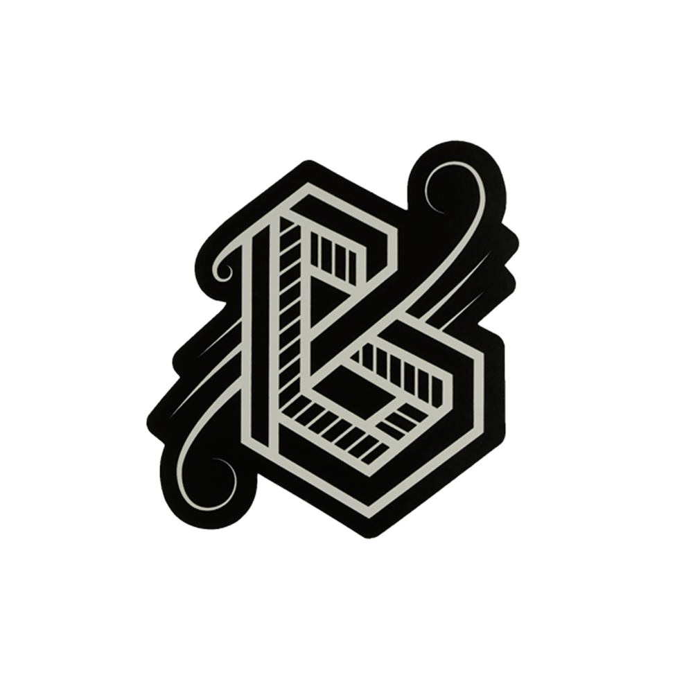 Big Grams Black Logo Sticker
