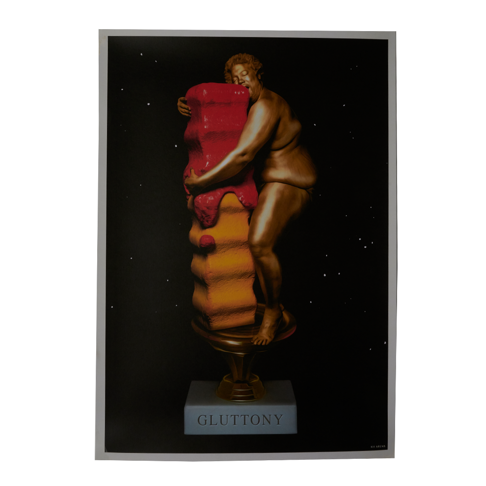 Big Grams Gluttony Lithograph