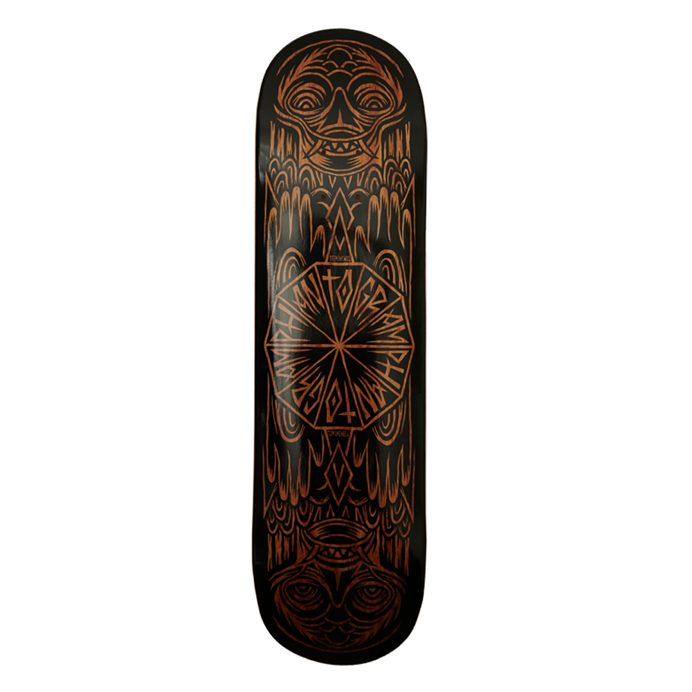 Brown Totem Skate Deck