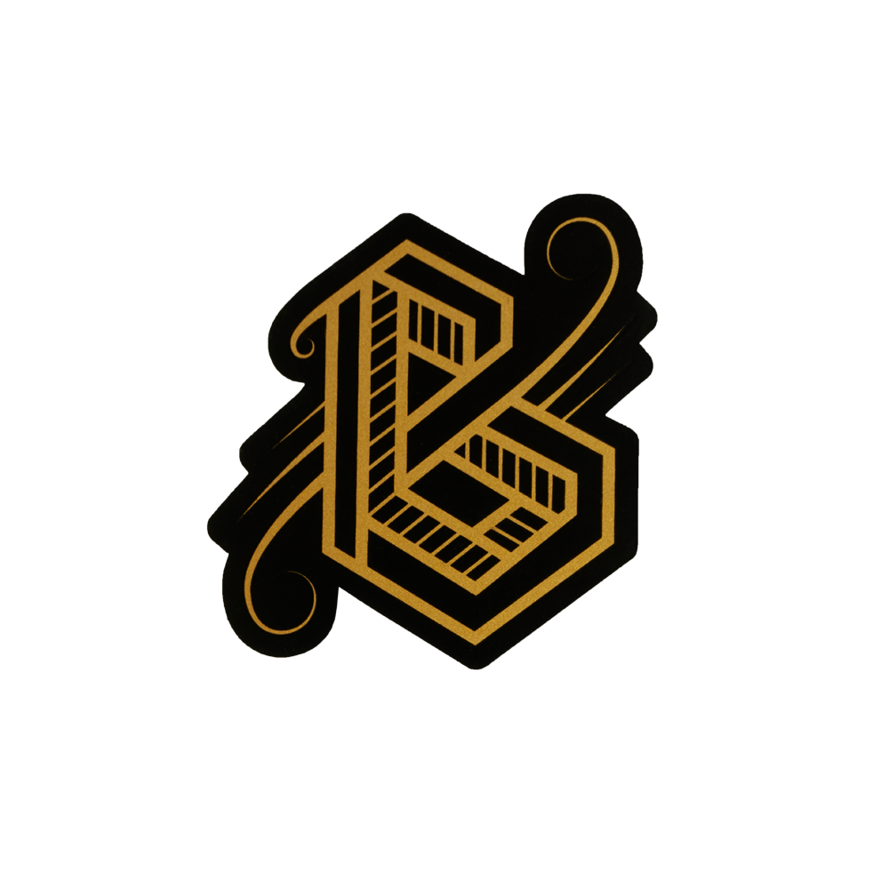 Big Grams Gold Logo Sticker