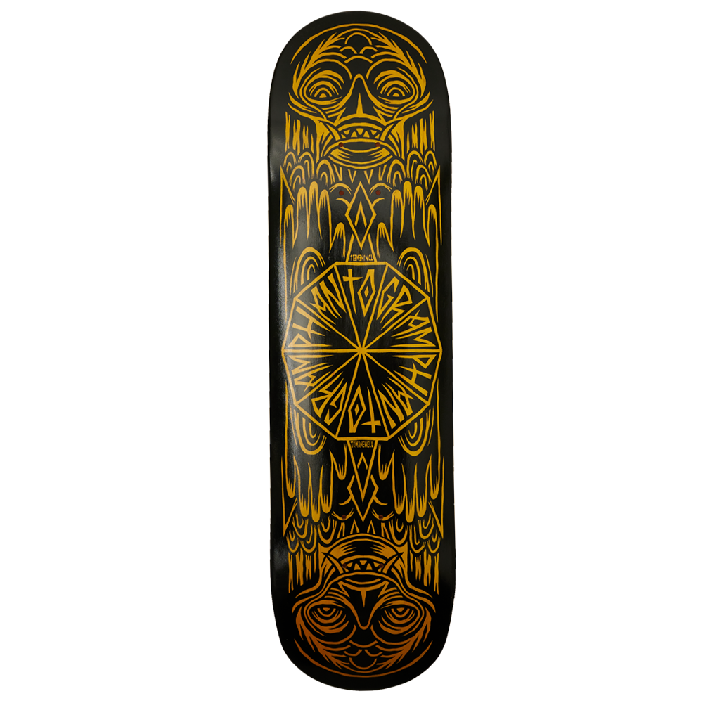 Yellow Totem Skate Deck