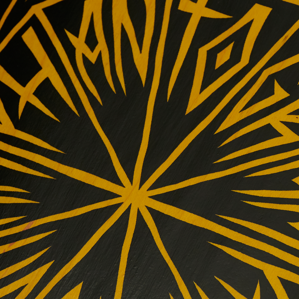 Yellow Totem Skate Deck
